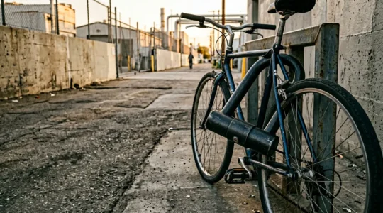 Test de résistance d'un antivol de vélo face à une meuleuse d'angle