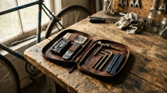 Comparaison entre multi-outils compact et outils séparés dans une sacoche de selle de vélo